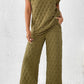 Short Sleeve Top and Pocketed Pants Lounge Set