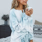 Sky Blue Tie Dye Knit Lounge Set