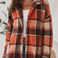 Plaid Button Up Hooded Shacket