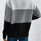 Color Block Drop Shoulder Long Sleeve Sweater