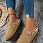 Suede Round Toe Slippers