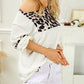 Printed Round Neck Long Sleeve Blouse