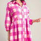 Pink Plaid Shirt Dress—All Heart—Valentine's Day Collection