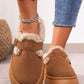 Thermal Fuzzy Buckle Platform Slippers