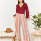 Double Take Striped Smocked Waist Pants with Pockets