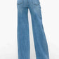 bytos Full Size High Rise Wide Leg Jeans with Pockets