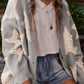 Sherpa Star V-Neck Cardigan with Pockets