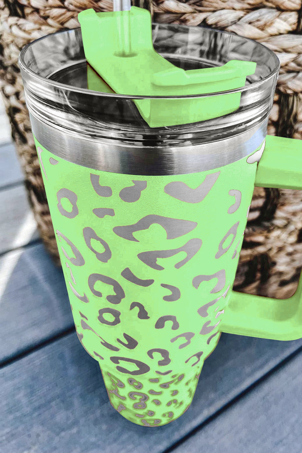 White Leopard Spotted 304 Stainless Double Insulated Cup 40oz