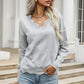 Perfee Wavy Hem Long Sleeve Pullover