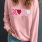 Valentine’s Day XOXO Round Neck Long Sleeve Sweatshirt