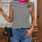 Striped Mock Neck Tank