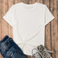 Rose Graphic Round Neck Short Sleeve T-Shirt