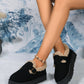 Round Toe Platform Fuzzy Boots