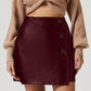 Buttoned High Rise Mini Skirt