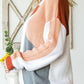 Color Block Drop Shoulder Long Sleeve Sweater