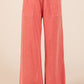 Mittoshop Mineral Wash French Terry Drawstring Wide Leg Pants