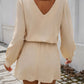 Devine Cutout V-Neck Long Sleeve Mini Dress