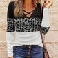 Crisscross Color Block Long Sleeve T-Shirt