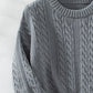 Cable-Knit Long Sleeve Sweater