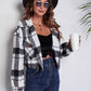 Plaid Button Front Jacket with Pockets