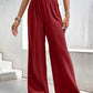 High Waist Wide Leg Pants with Pockets