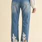 Annie Wear Distressed Raw Hem Cropped Jeans