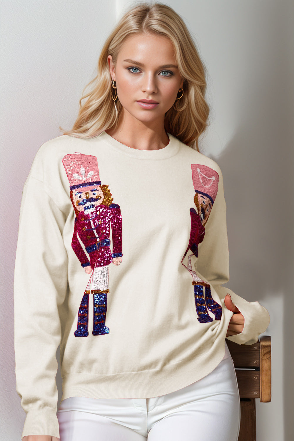 Sequin Nutcracker Sweater