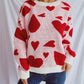 Heart Round Neck Long Sleeve Sweater