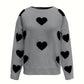 Red & Gray Heart Sweater—All Heart—Valentine's Day Collection