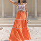 High Waist Maxi Tiered Skirt