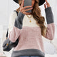 Color Block Dropped Shoulder Sweater