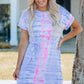 Women Tie-Dye Belted T-Shirt Dress