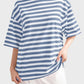 Striped Round Neck Half Sleeve T-Shirt