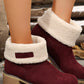 Thermal Fuzzy Block Heel Boots