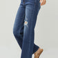 RISEN Full Size High Rise Distressed Wide Leg Jeans