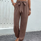 Perfee Tied High Waist Pants with Pockets