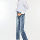 Kancan High Rise Cuffed Straight Jeans