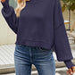 Round Neck Dropped Shoulder Sweater