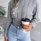 Cable-Knit Round Neck Sweater