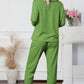 Round Neck Top and Drawstring Pants Lounge Set