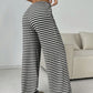 Tied Striped Wide Leg Pants