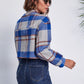 Plaid Button Front Jacket with Pockets