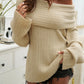 Off-Shoulder Extra-Long Sleeve Sweater