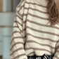 Striped Round Neck Long Sleeve Sweater