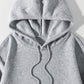 Drawstring Dropped Shoulder Hoodie