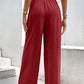 High Waist Wide Leg Pants with Pockets