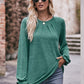 Mandy Long Flounce Sleeve Round Neck Blouse