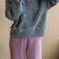 Sequin Round Neck Long Sleeve Sweater