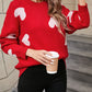 Red, White & Black Comfy Heart Sweater—All Heart—Valentine's Day Collection