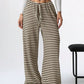 Tied Striped Wide Leg Pants